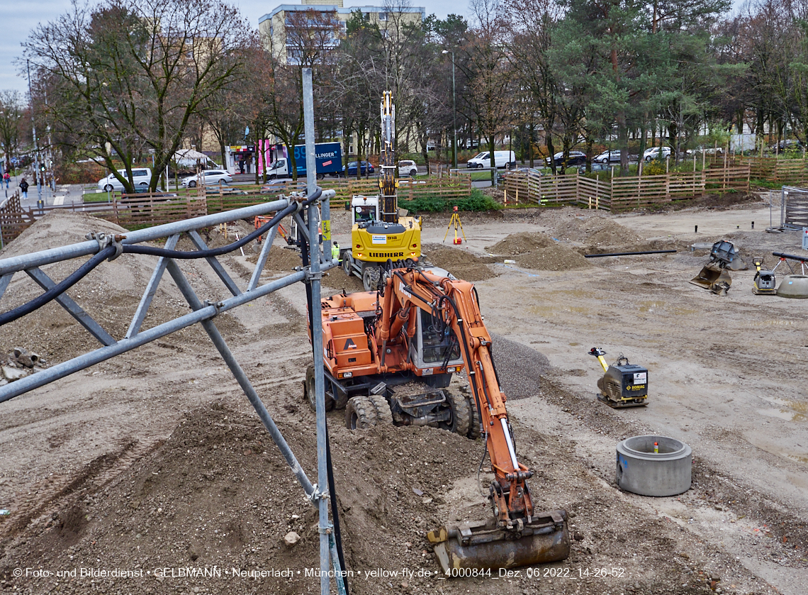 02.12.2022 - Baustelle an der Quiddestraße Haus für Kinder in Neuperlach